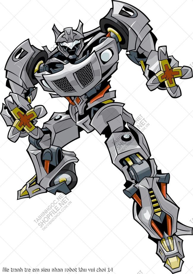 file tranh tre em sieu nhan robot khu vui choi 14
